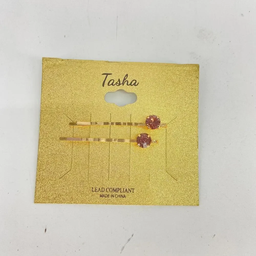 Tasha Deep Pink Two Set Bobby Pin Jewel New